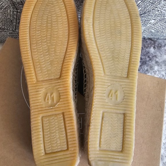 Little Burgundy- Black Platform Espadrilles Sandals - Picture 4 of 5